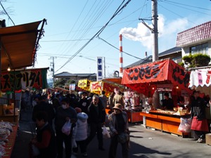 毘沙門天大祭だるま市の露店