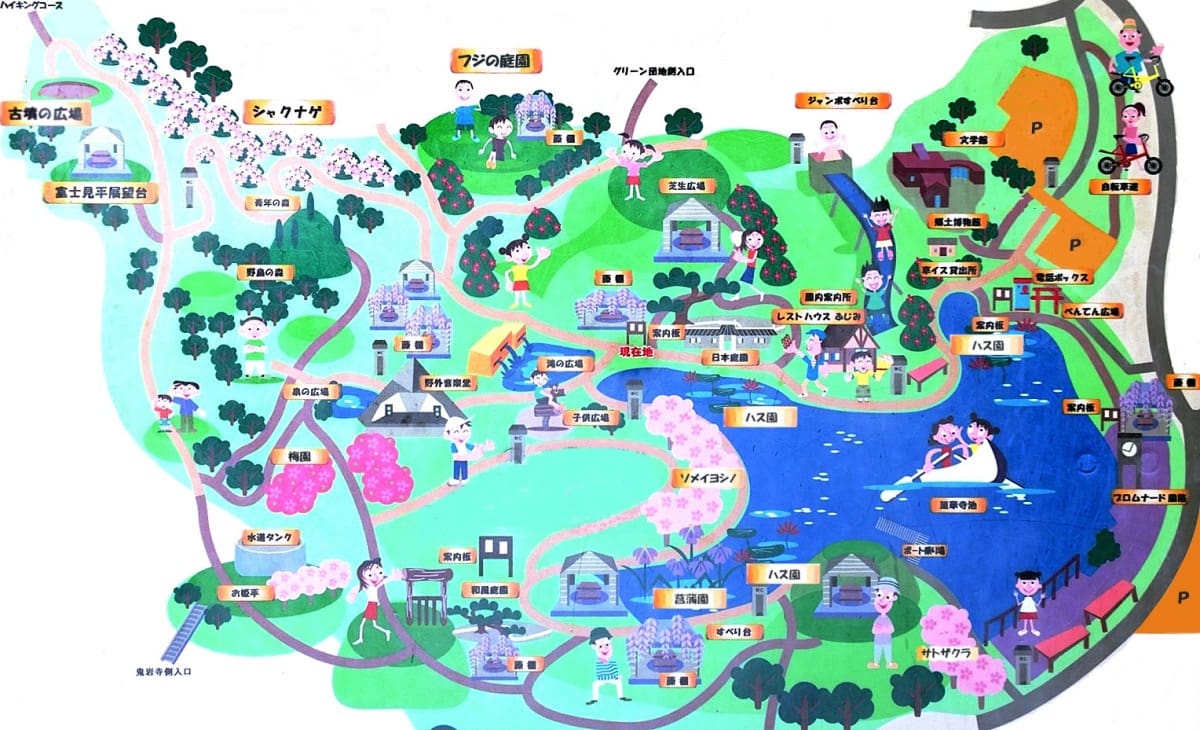 蓮華寺池公園の案内図