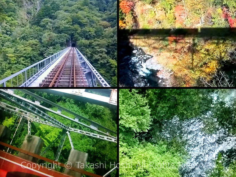 関の沢鉄橋からの眺め