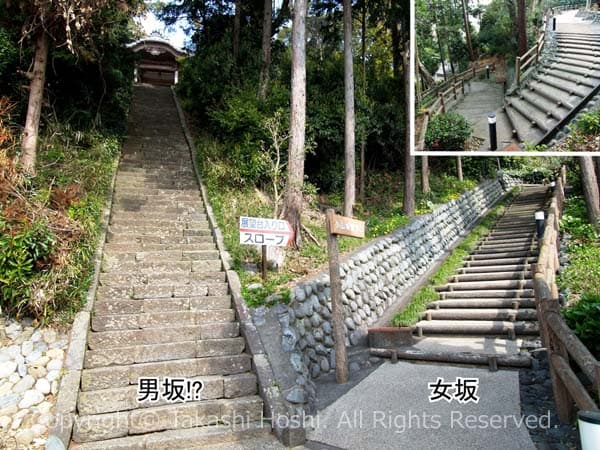 小山城の男坂・女坂