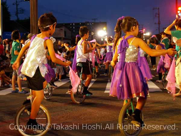 長泉わくわく祭りの一輪車の写真