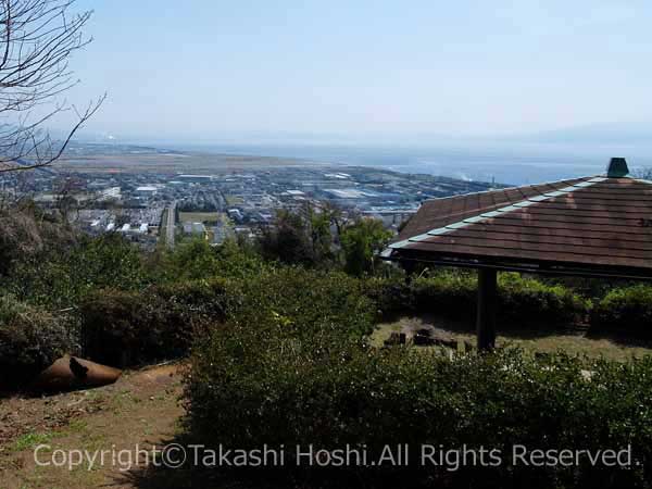 御殿山広場の四阿からの眺め