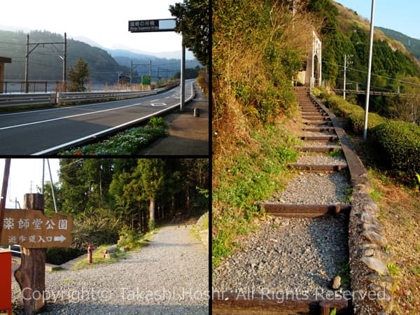 塩郷の吊橋への遊歩道