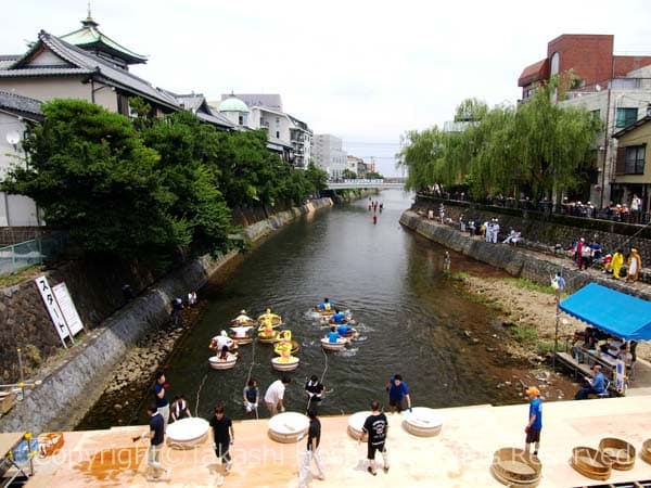 松川タライ乗り競走のスタート地点