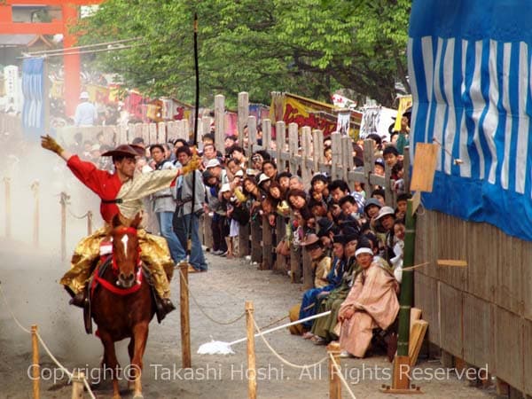 やぶさめ祭りで見事的中した平騎射・平武者