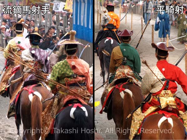 流鏑馬射手と平騎射