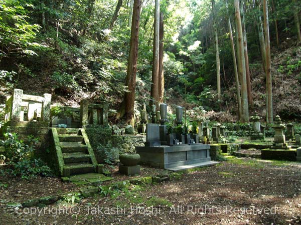 洞慶院の歴代住職などの墓所の写真