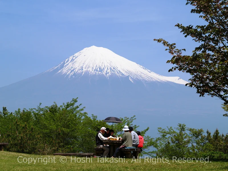 富士山が美しいはたご池公園