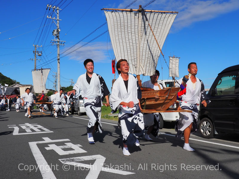 大江八幡宮の御船神事のダッシュ！