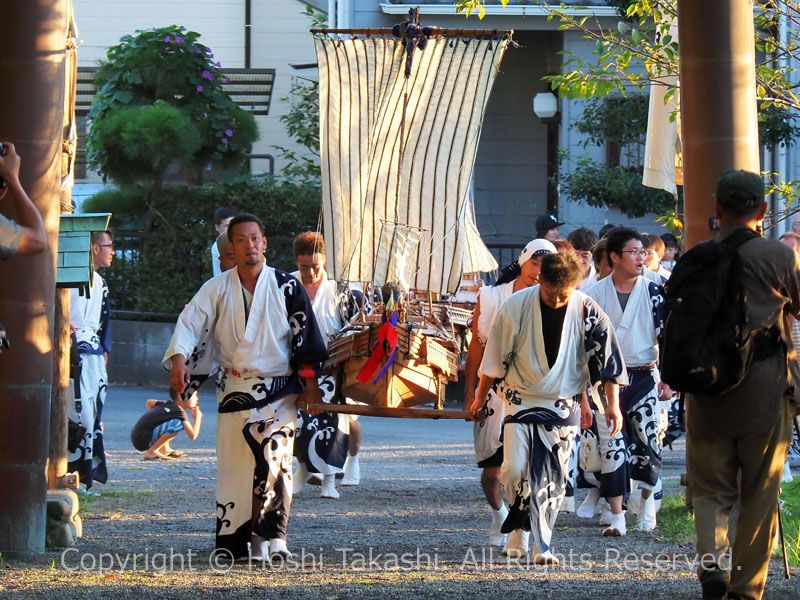 大江八幡神社の御船行事の還御