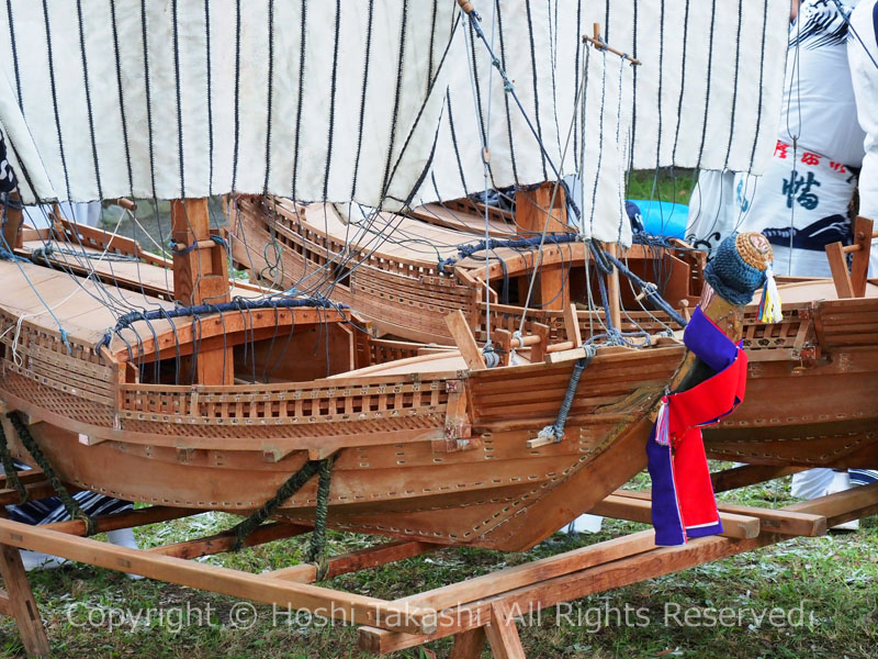 大江八幡宮の木造帆船模型