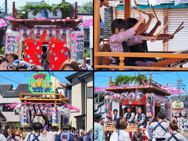 飯津佐和乃神社の屋台曳き回し