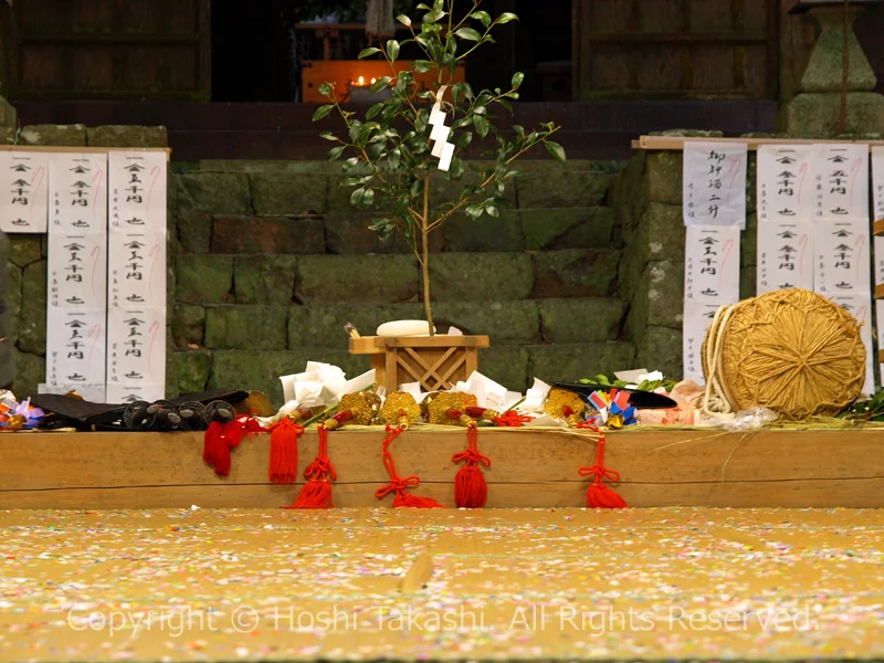有東木の神楽の祭りのあと