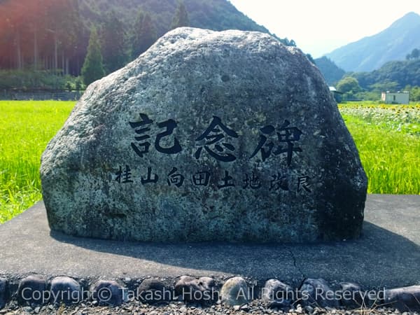 桂山向田土地改良記念碑