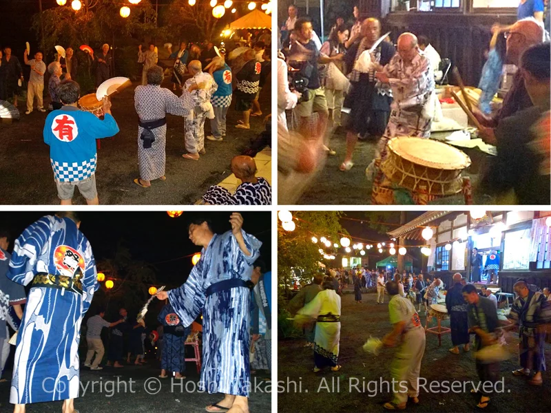 七変化する有東木の盆踊の男踊り