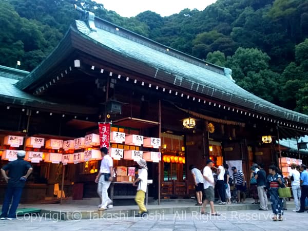 万灯みたま祭の時の拝殿