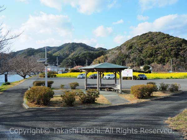 日野の菜の花畑の駐車場