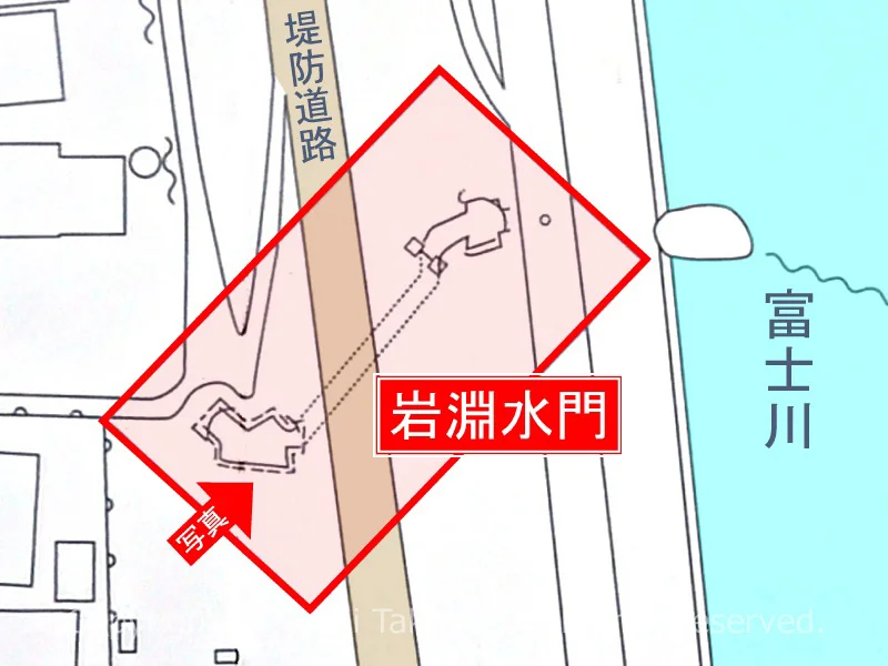 岩淵水門 案内図