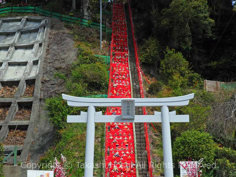 天神神社 日本一118段ひな飾り