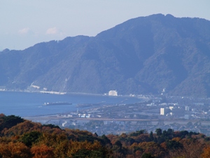 大崩海岸を望む