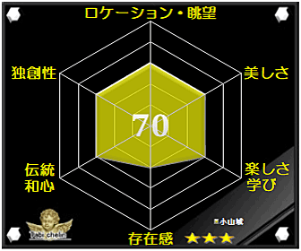 小山城の評価グラフです