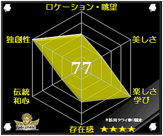 松川タライ乗り競走の評価グラフ